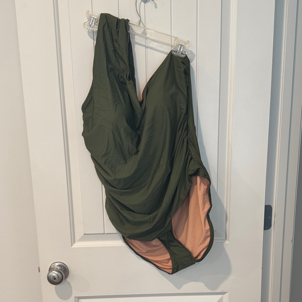Olive Green J Crew One-Piece Swimsuit